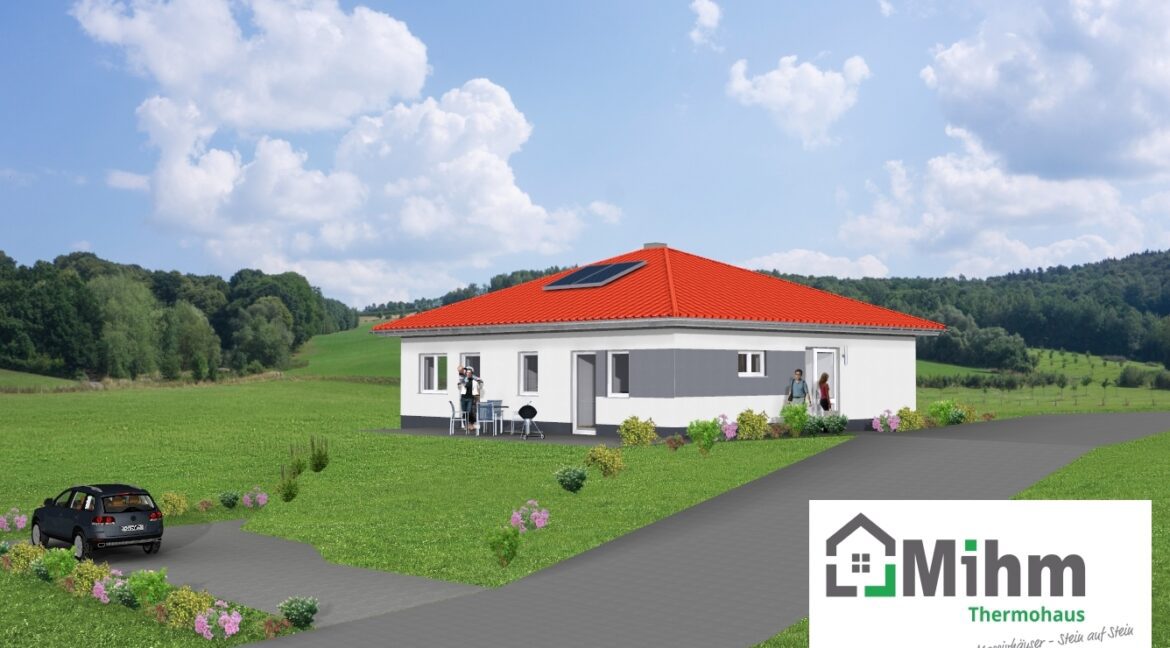 Bungalow105WD+BKG65_Bauantrag_Ansichten_3D-Einfahrt_Logo