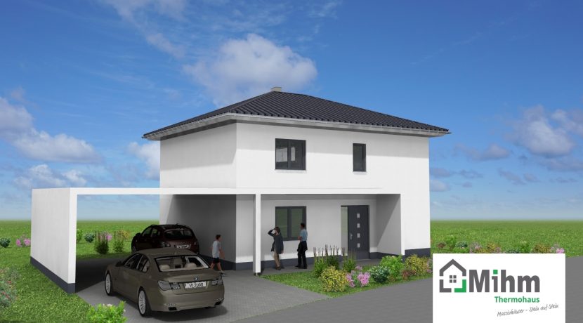 Classico148WD_Bauantrag_Ansichten_3D-Eingang_Logo