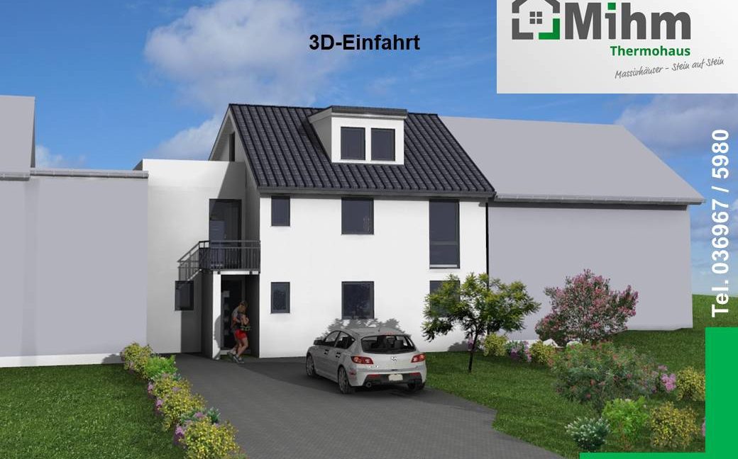 Praschak,Gießen_3D-Einfahrt+Logo