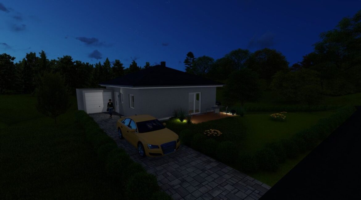 Bungalow75WDBKG75_OG-Einfahrt_Daemmerung
