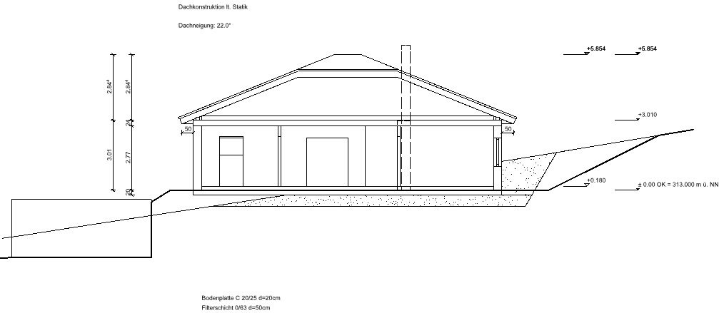 Bungalow118WD+T24_Bauantrag_Referenzen_Schnitt A